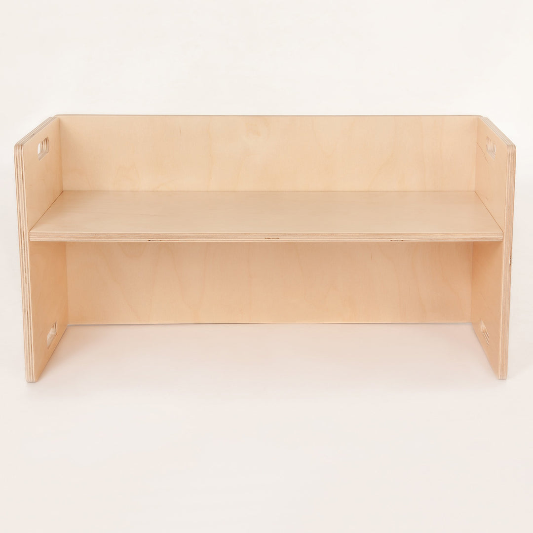 Kindermöbel – Kinder Sitzbank für Sitzgruppen aus Holz – mitwachsende Möbel mit Wendehocker – aus Bi