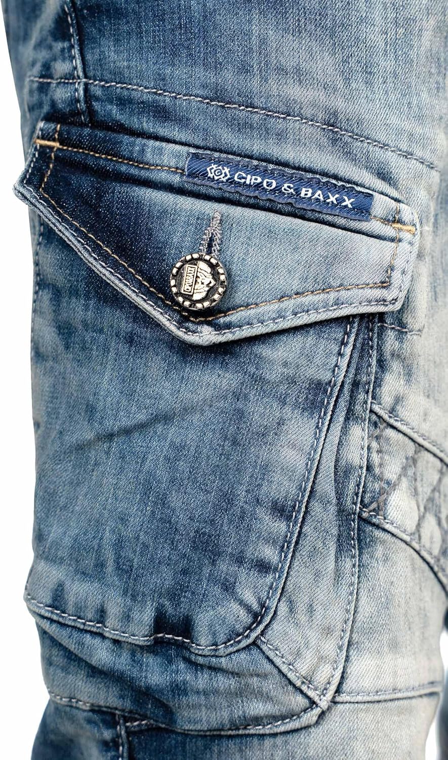 Cipo & Baxx Herren Jeans – Stylische Denim-Mode mit einzigartigem Design, Slim-Fit & Regular-Fit, Bi