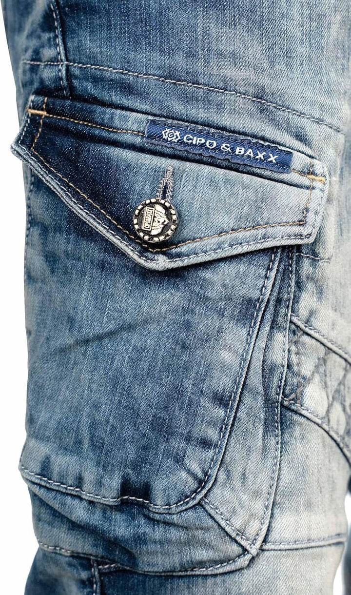 Cipo & Baxx Herren Jeans – Stylische Denim-Mode mit einzigartigem Design, Slim-Fit & Regular-Fit, Bi