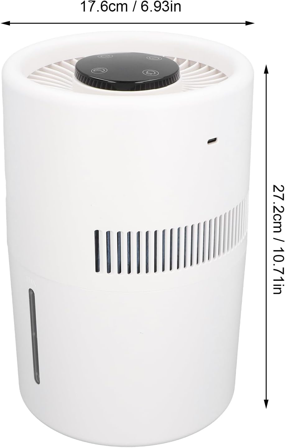 Luftreiniger mit Kombination, 2-in-1-Luftreiniger und Luftbefeuchter, 5 W, 4 L Wassertank, Luftbefeu