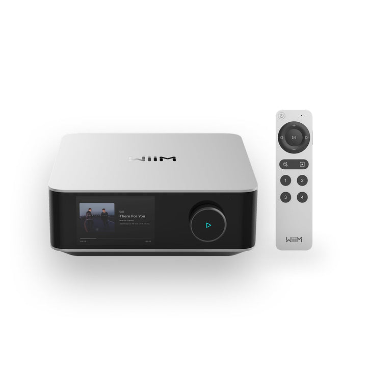 WiiM Amp Ultra mit Voice Remote 2 | 100W Streaming-Verstärker mit ESS ES9039Q2M DAC & Dual TI TPA325