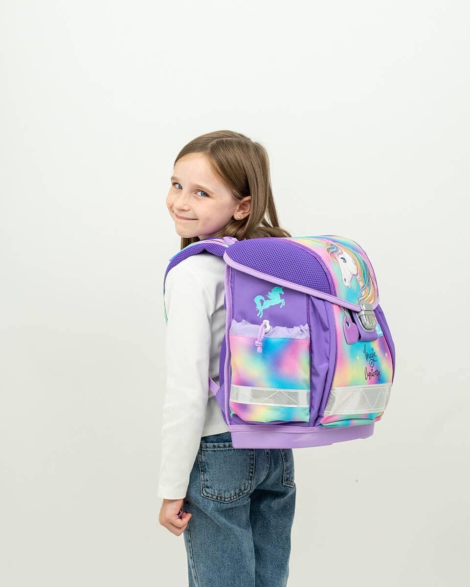 Belmil Classy Schulranzen Set 4 - teilig (403-13/AG/S) Rainbow Color, Rainbow Color