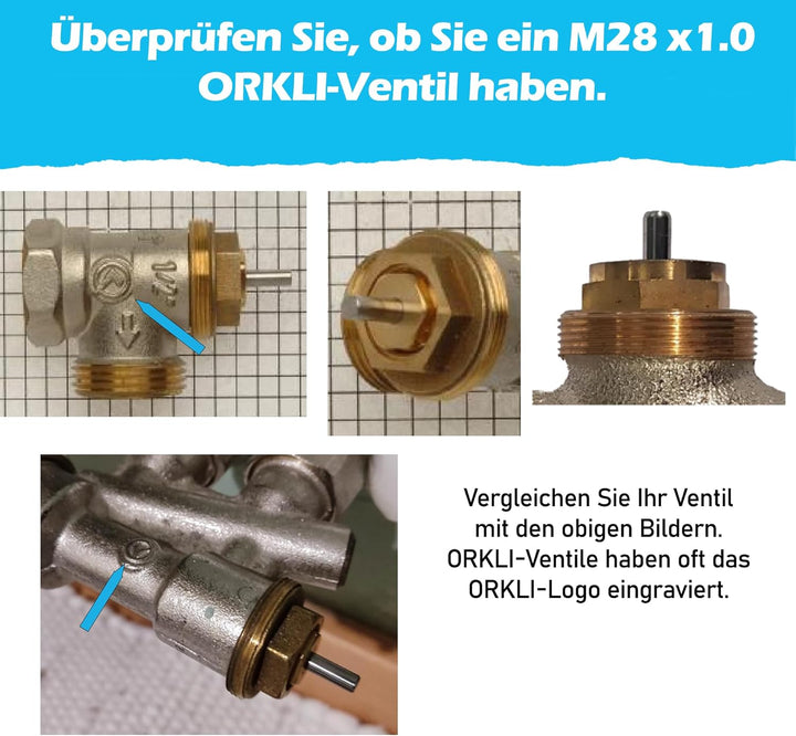 2 Stück Adapter aus Metall für Heizkörper M28 x 1,0 – M30 x 1,5, kompatibel mit Vama, Orkli. Thermos