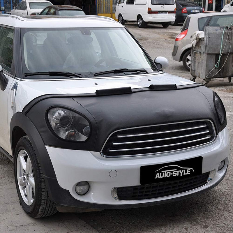 AUTO-STYLE Motorhauben Steinschlagschutz kompatibel mit Mini Countryman R60 2010-2016 Schwarz