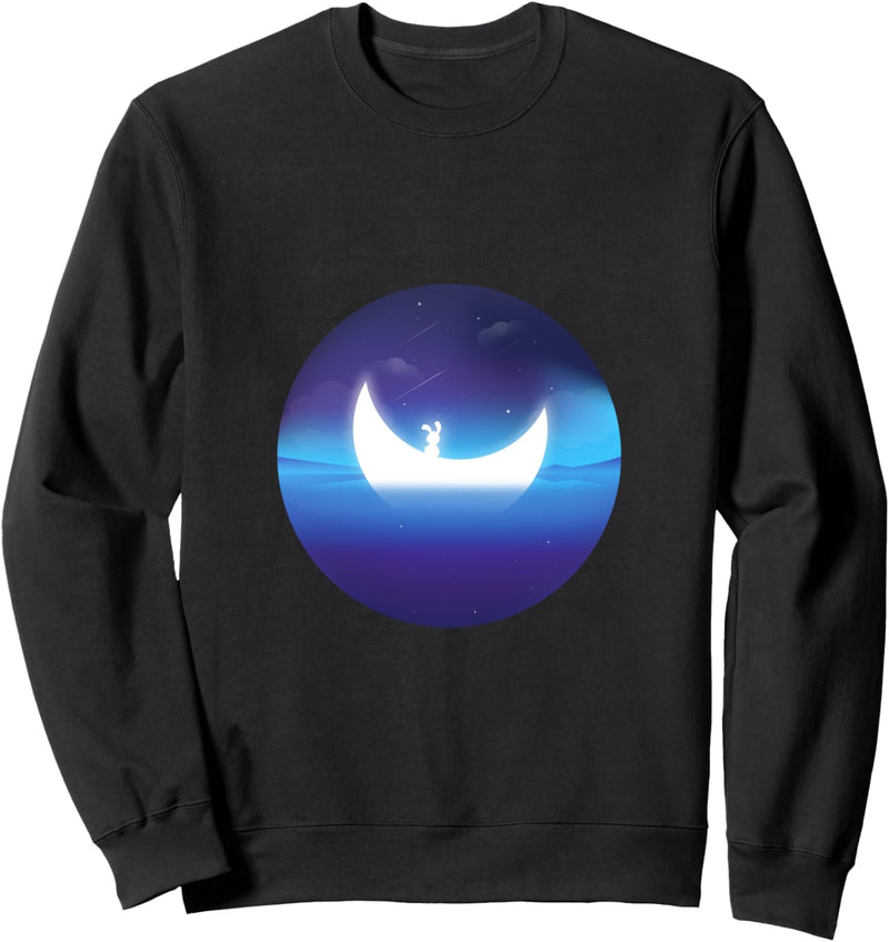 Welpe auf Mond Sweatshirt