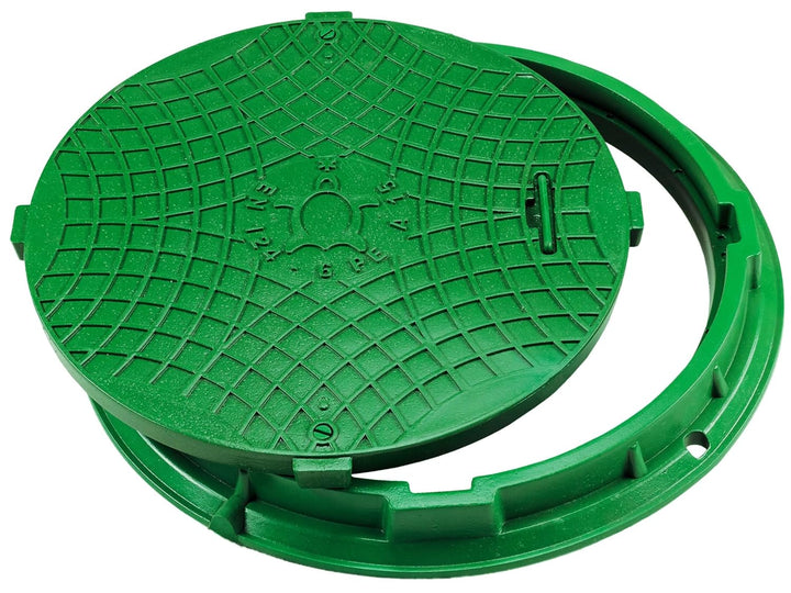 BABYLONPLAST Schachtabdeckung, Schachtdeckel DN600/750 - Runder Kunststoff Kanaldeckel, Ø 600/750 mm