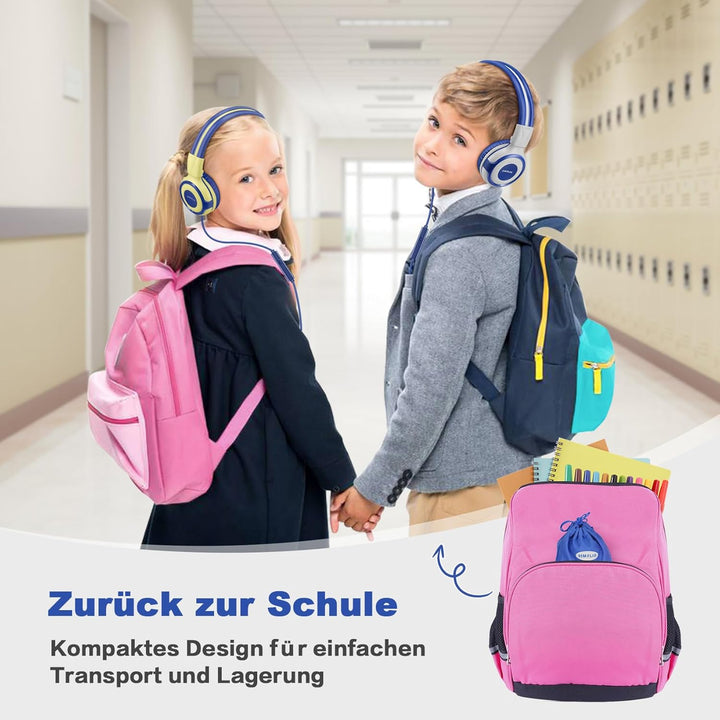 SIMOLIO Kopfhörer mit Volume Limited, On Ear Kopfhörer mit Mikrofon, Share-Port, Kabelgebundene Kopf