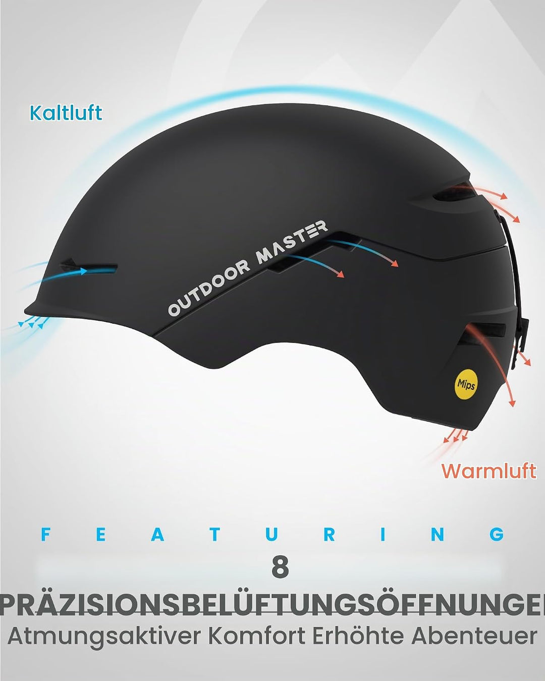 OutdoorMaster ELK MIPS Skihelm - Schneesporthelm Snowboardhelm für Männer Frauen &amp; Jugend Mattes Sch
