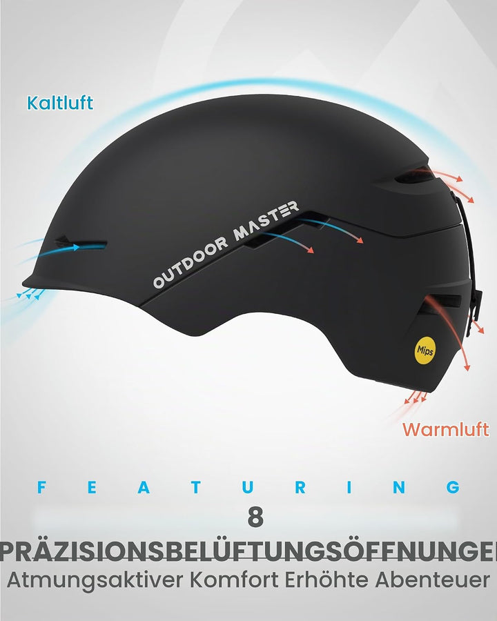 OutdoorMaster ELK MIPS Skihelm - Schneesporthelm Snowboardhelm für Männer Frauen &amp; Jugend Mattes Sch