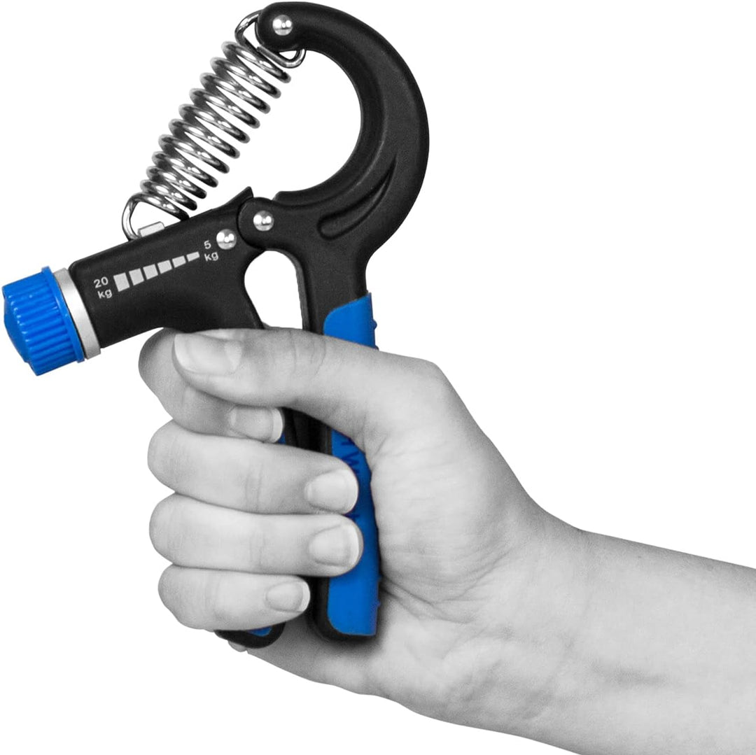 AFH-Webshop Verstellbarer Federgriff | Handtrainer Handgriff | versch leicht ( ca. 2,5 bis 10 kg), l