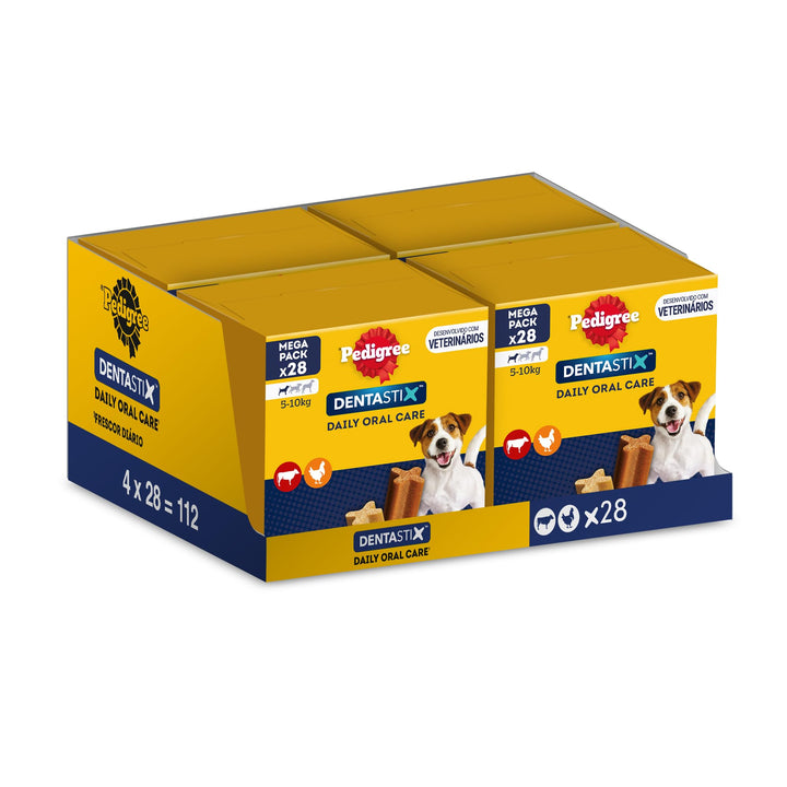 Pedigree Dentastix Snack für die Oralhygiene für kleine Hunde, 4 Packungen à 28 Stück 28 Stück (1er