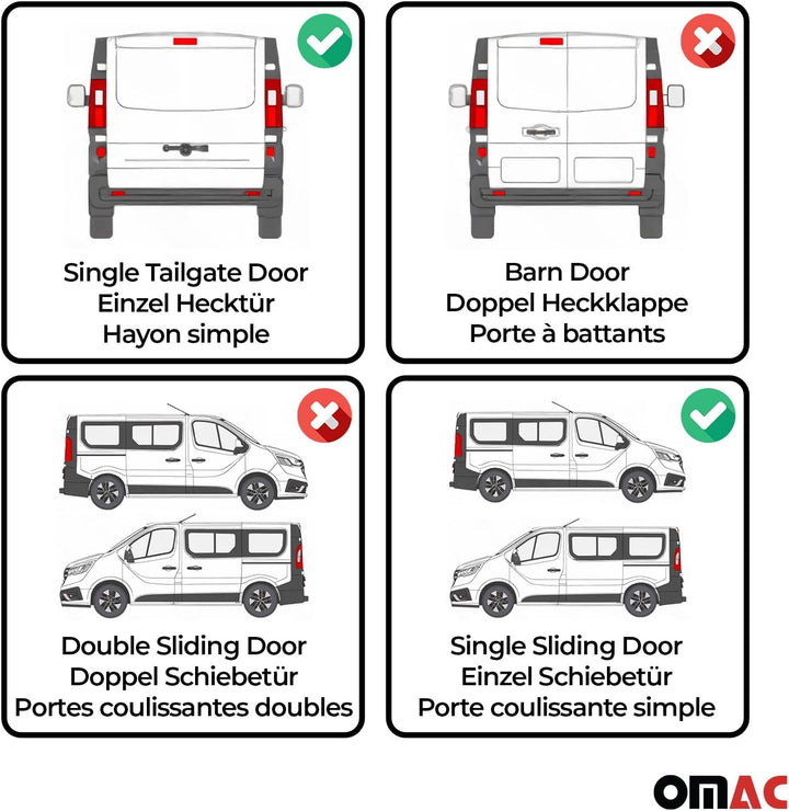 OMAC Sonnenschutz MAss Gardinen Vorhänge kompatibel mit VW T3 L1 1979-1990 Kurzer Rot 10x, T3 L1 Kur