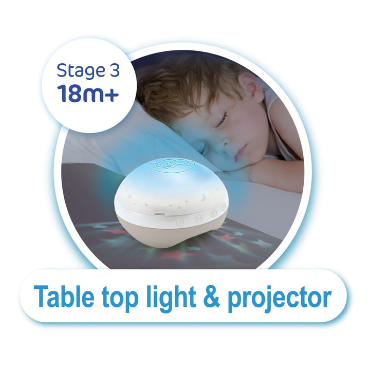 Infantino 3-in-1 Projektor Musik-Mobile, Umwandelbares Mobile, Lichtprojektor für Tisch & Kinderbett