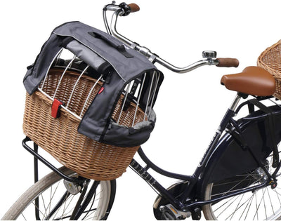 Rixen und Kaul KlickFix Doggy Basket Plus - KorbKlip - Fahrradkorb für Hunde Schwarz standard, Schwa