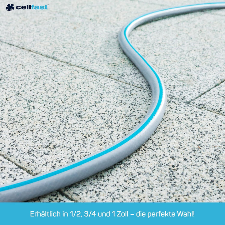 Cellfast Gartenschlauch BASIC 3-lagiger Schlauch mit dauerhafter Verstärkung aus Garn höchster Quali