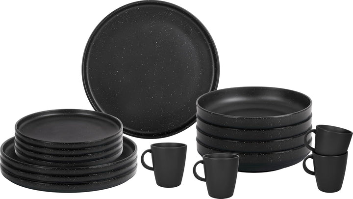 BRUNNER: Melamin Geschirr-Set Camping | 16-Teilig - Teller & Becher für 2-4 Personen | Lunch Box ODE