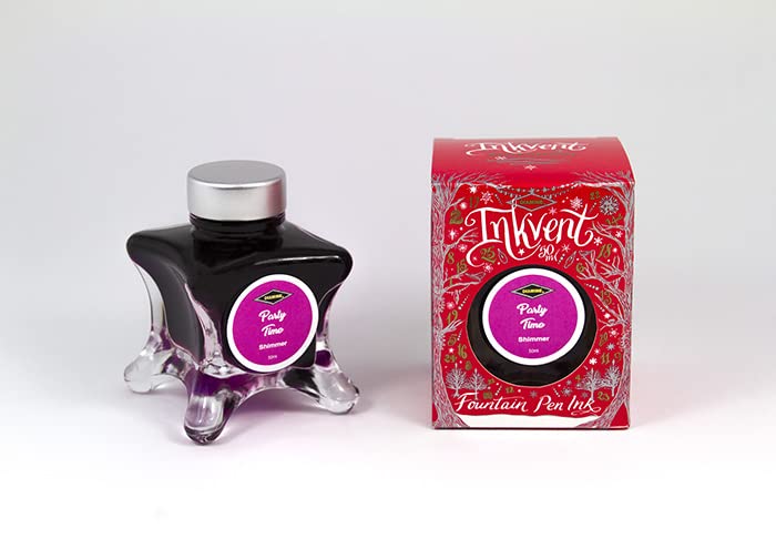 Diamine Tintenglas Party Time Red Inkvender Shimmer Ink 50ml