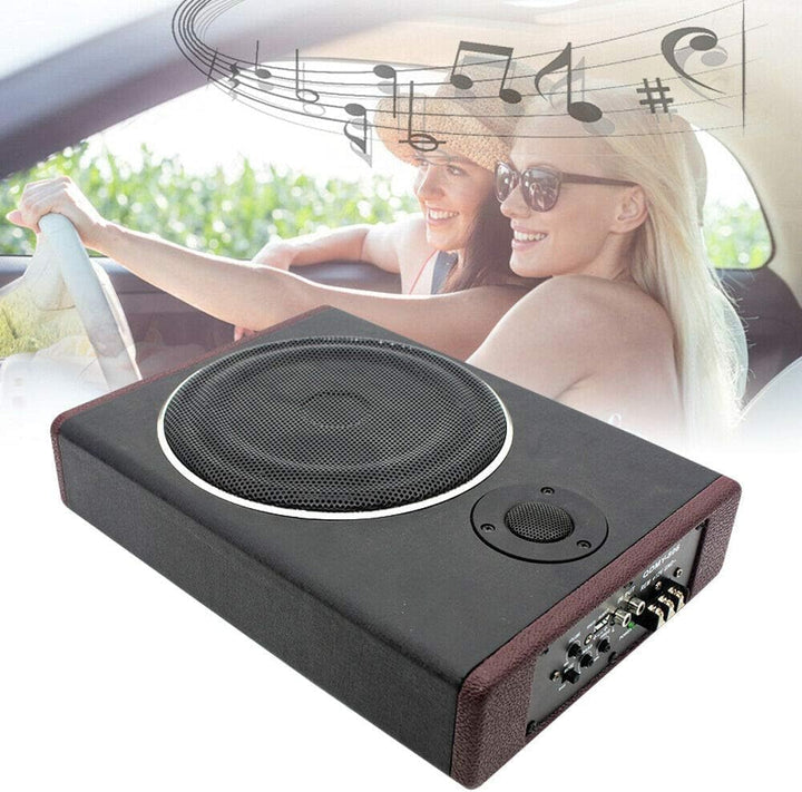 8'' Subwoofer Aktiv, 600W 12V Auto Untersitz Subwoofer Aktiv Bassbox Ultradünner Kompakt Car Audio