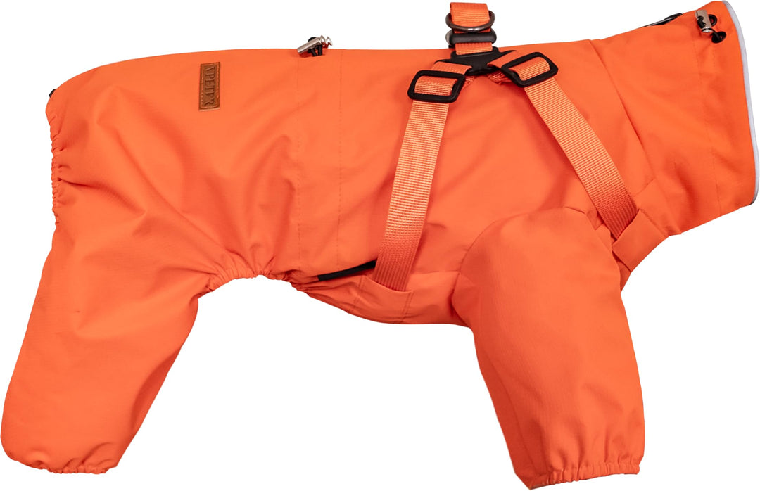 Hundegeschirr, Regenmantel, verstellbar, 4 Beine, Hundejacke mit Geschirr, reflektierender Overall,