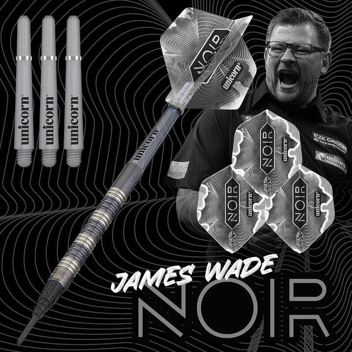 Unicorn Soft Darts Noir James Wade 90% Tungsten Softtip Darts Softdart Hochwertiger Tungsten Dart Da