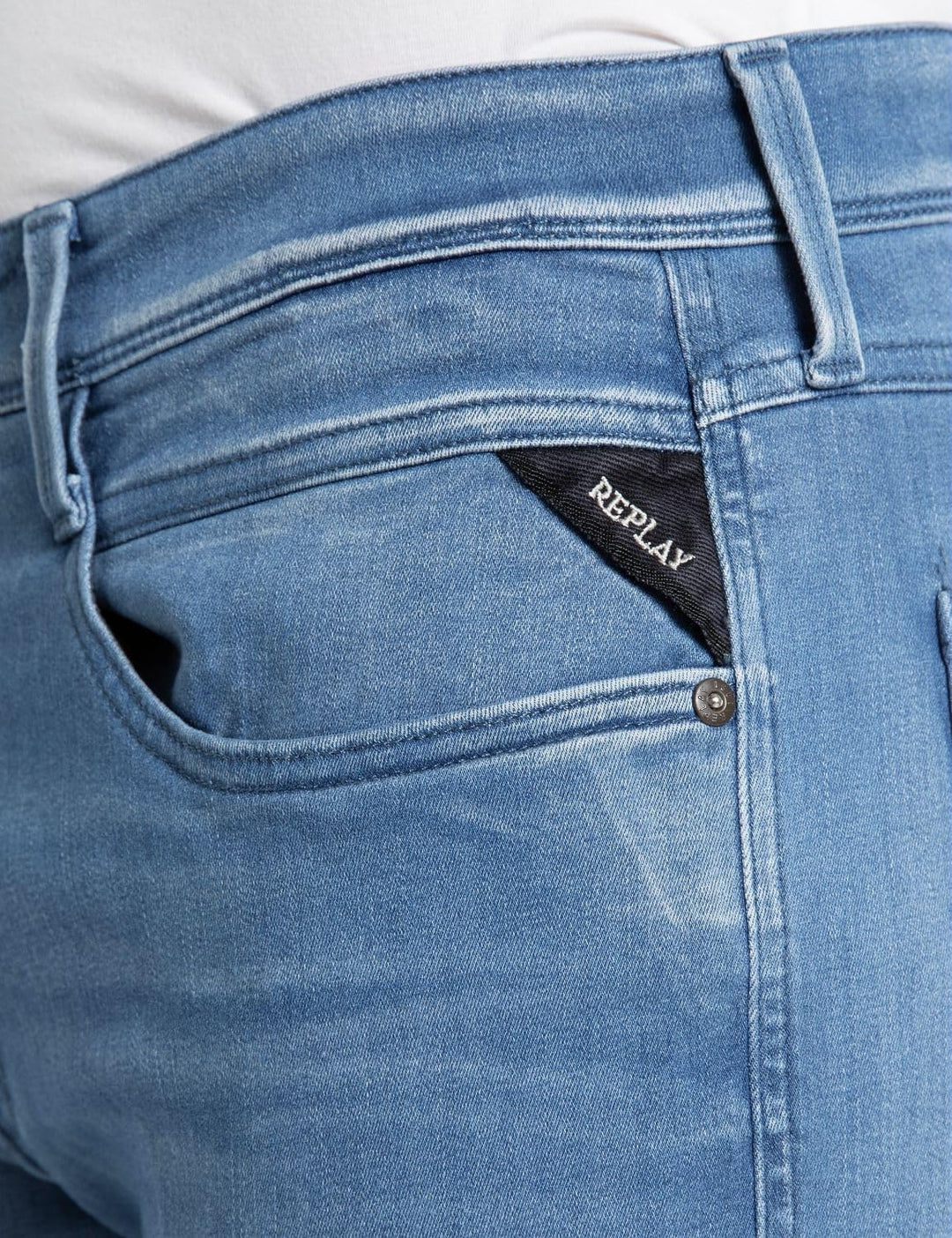 Replay Herren Jeans Anbass Slim-Fit X-Lite 38W / 34L Medium Blue 009, 38W / 34L Medium Blue 009