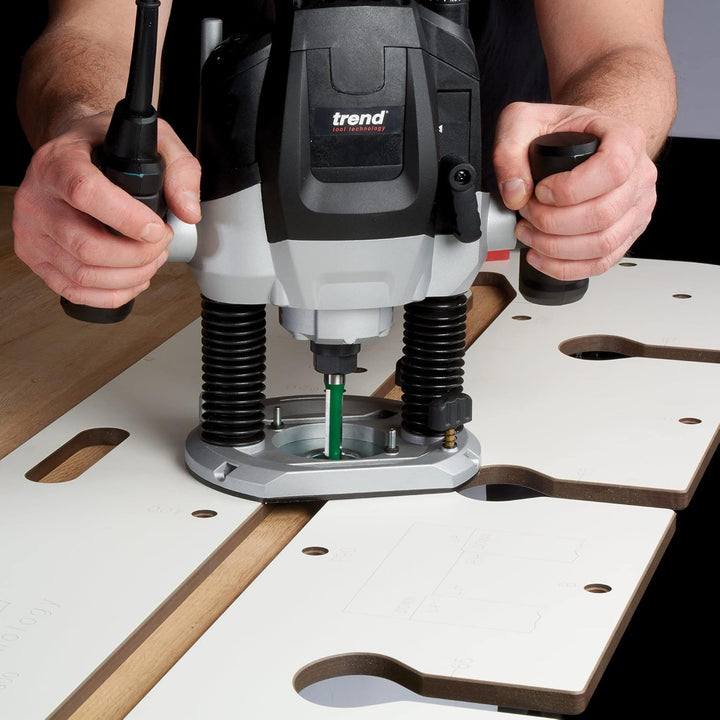 Trend 2100W 12mm Oberfräse mit variabler Geschwindigkeit 230V EU, 50mm Einstechtiefe, Oberfräse für