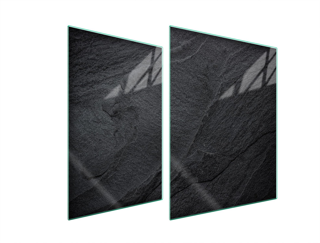 TMK ArtDeko Herdabdeckplatte 2 Teilig 30x52 + 40x52 cm - Spritzschutz Herdabdeckung – Herdschutz aus