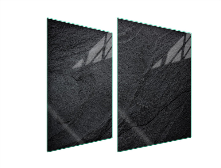 TMK ArtDeko Herdabdeckplatte 2 Teilig 30x52 + 40x52 cm - Spritzschutz Herdabdeckung – Herdschutz aus