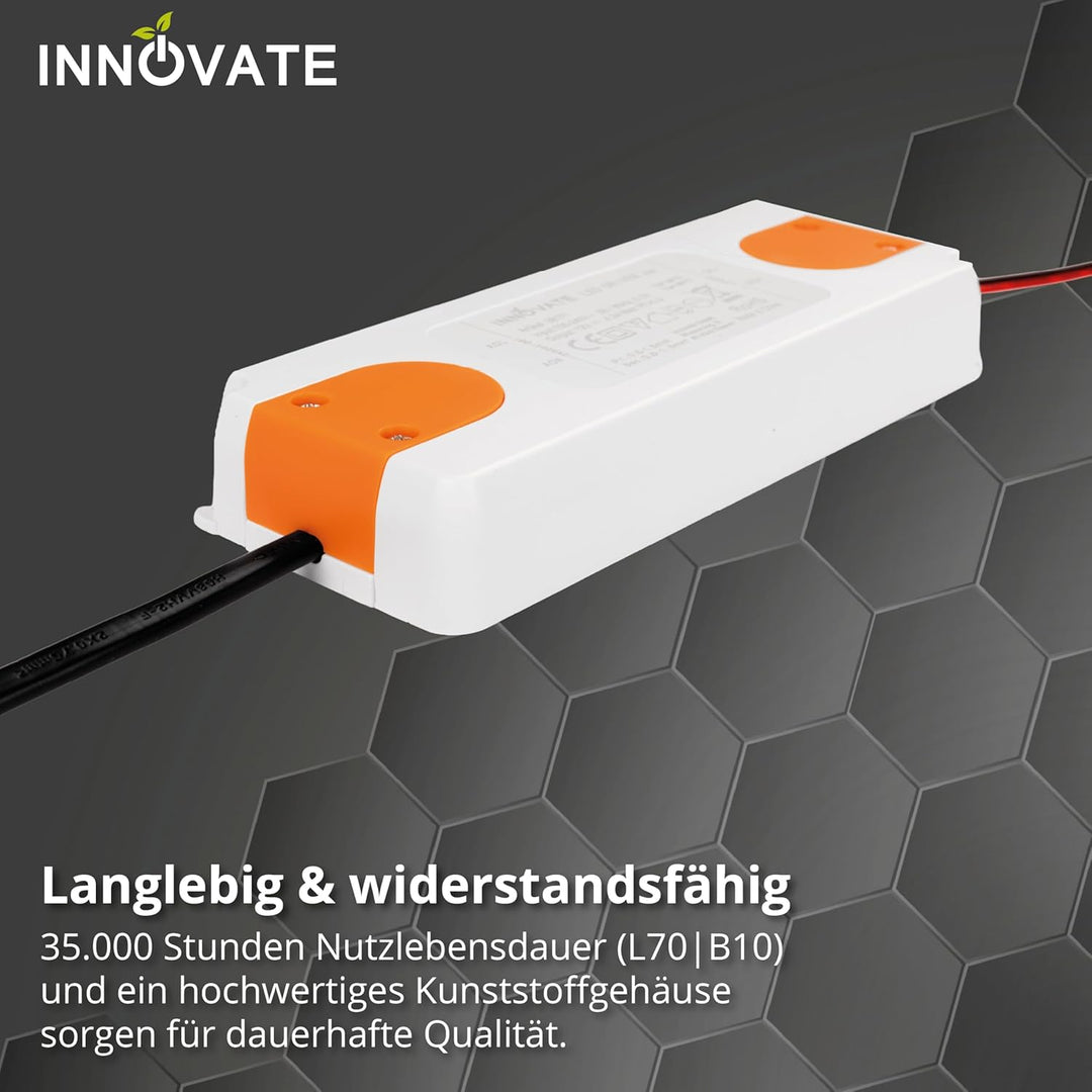 LED Trafo ECO 12 Volt/DC, 0-50W - LED Treiber - Transformator - Netzteil - Driver von INNOVATE® (12V