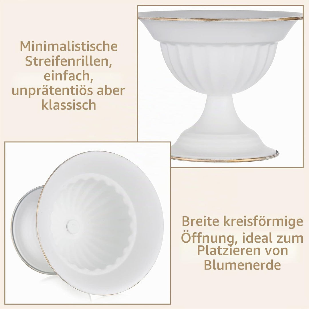 Sziqiqi Weisse Blumenarrangements Topfvase für Hochzeit Mittelstücke für Tische – 10 Stück Kleine Me