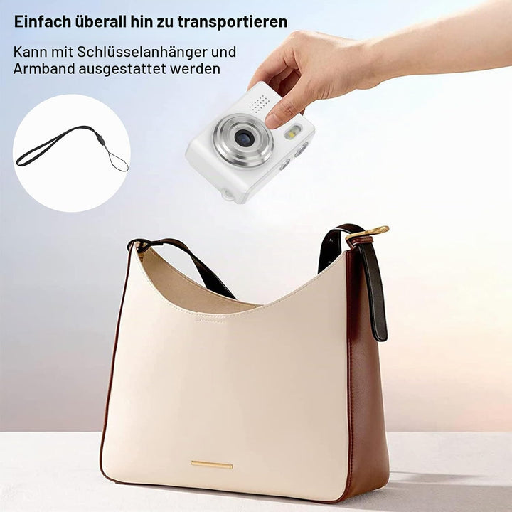 Annadue Keychain Digitalkamera 1080P 12 MP mit 0,96 Zoll Display, 6 Filtern, LED Licht, Tragbarer Re