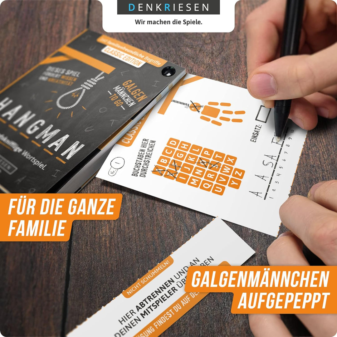 DENKRIESEN - Hangman MEGA Pack - Classic, Junior, Experten & Rotlicht Edition | Galgenmännchen to GO