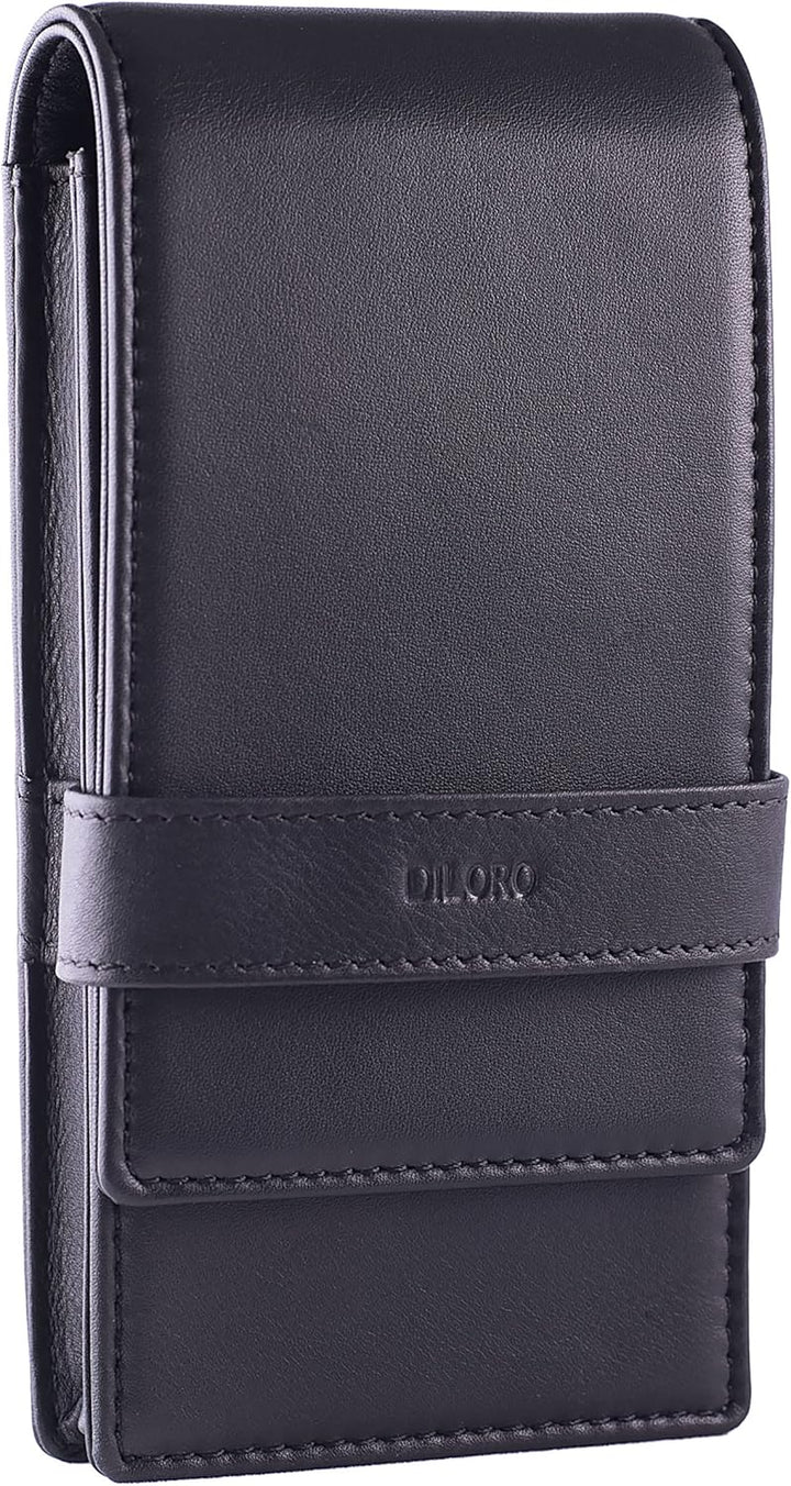 DiLoro 2 Jahre Garantie Leder Quad Pen Fall Bleistift Tasche Halter für vier Füllfederhalter Kugelsc