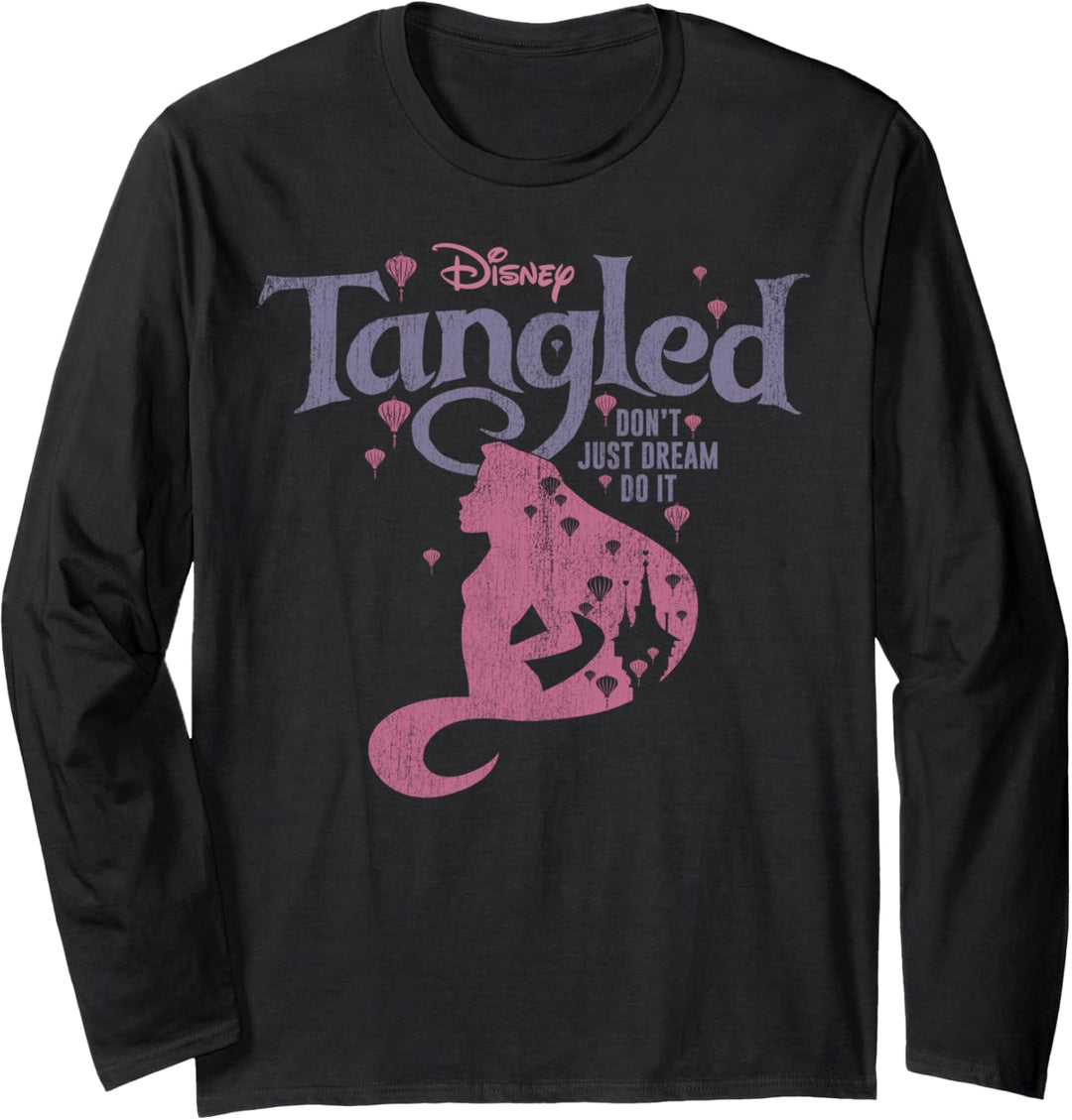Disney Tangled Silhouette Don't Just Dream Langarmshirt