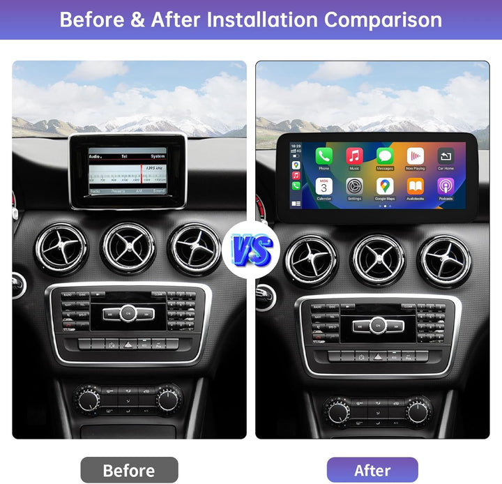 Road Top 10,25 Zoll Autoradio Drahtloses CarPlay Android Auto Touchscreen für Mercedes Benz A/CLA/GL