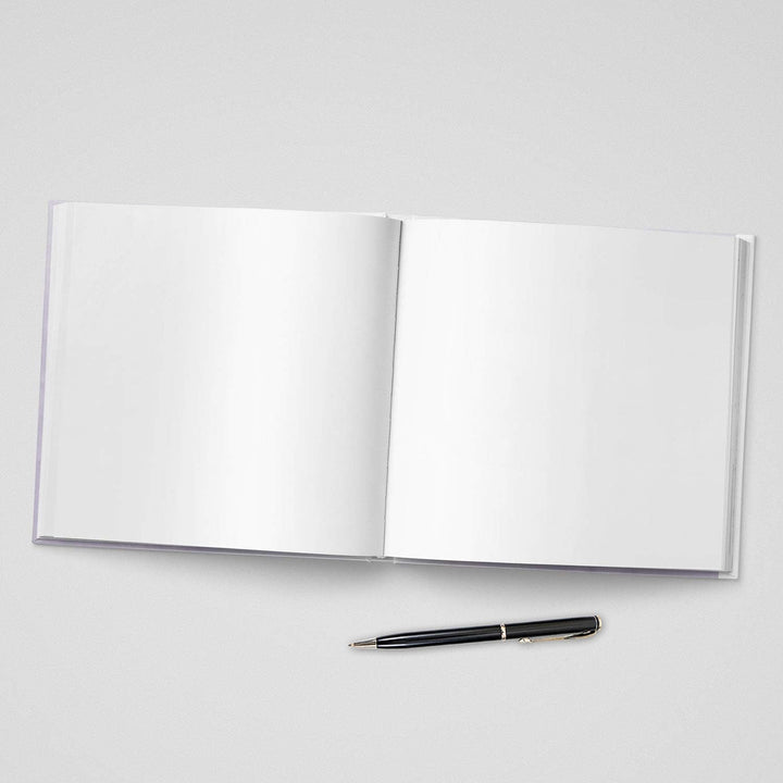 DeinWeddingshop Gästebuch Hochzeit - personalisiert - Hochzeitsgästebuch, Hardcover 21x21 cm (Inhalt