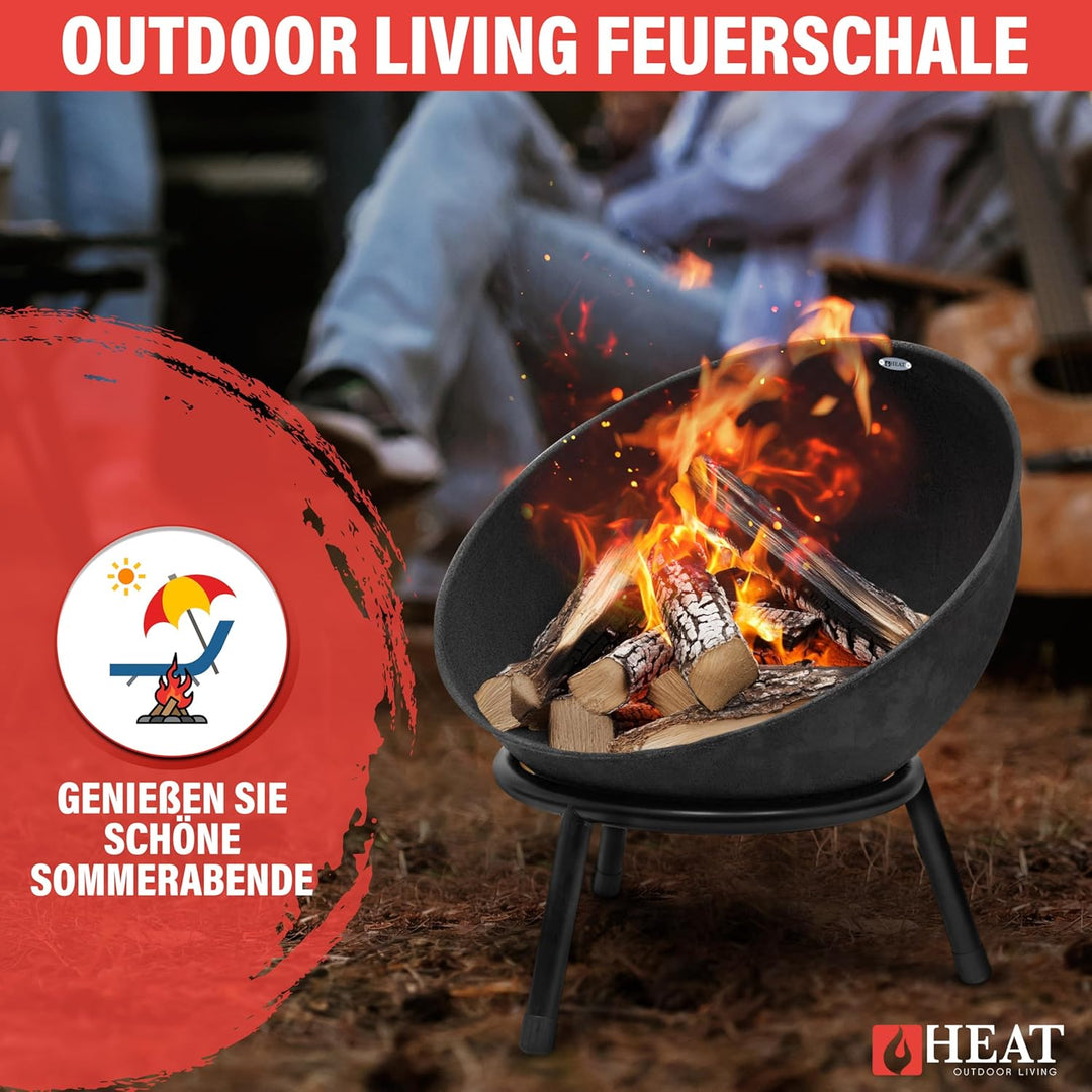 HEAT Outdoor Living Feuerkorb Kappa - Feuerschalen für den Garten - Feuerstelle Outdoor & Feuertonne