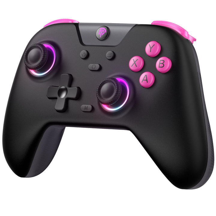 EasySMX X05 Controller PC mit 7 Farbe RGB Licht, Controller PC wireless mit Hall Joysticks & Hall Tr