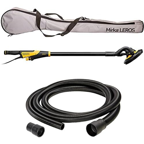 Mirka LEROS Exzenterschleifer, Wand- und Deckenschleifer mit Antistatischer Absaugschlauch 4m und Tr