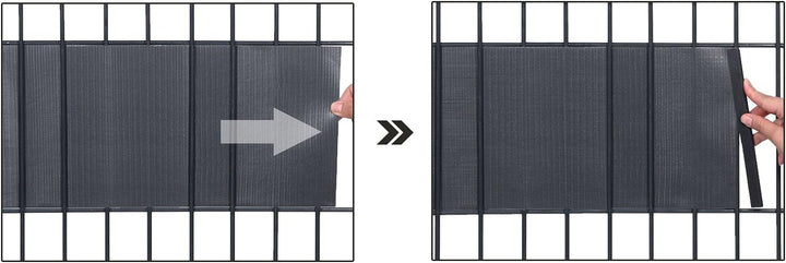 SONGMICS 100m PVC Sichtschutzstreife Zaunfolie Windschutz 2 Rolle m x 19 cm extra dick mit 50 x Befe