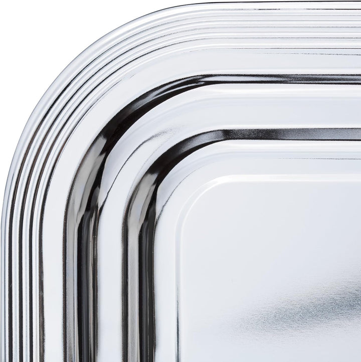 APS 3 x Partyplatte, Servierplatte, Serviertablett, Fischplatte, Obstplatte Metall - 53 cm x 32,5 cm