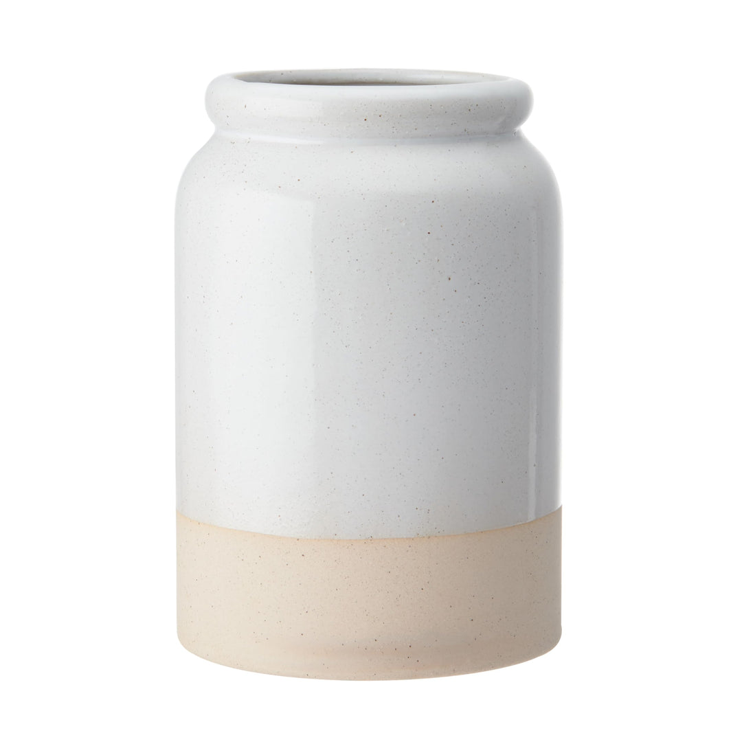 KitchenCraft IDUTENSIL Küchenutensilienhalter, Keramik, cremefarben, Utensilienhalter
