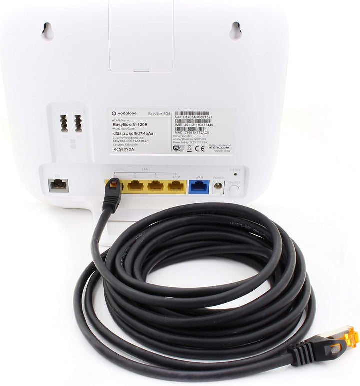 1aTTack.de 3,0 m - Cat.7 Netzwerkkabel Schwarz - 10 Stück Gigabit Ethernet LAN Kabel 10000 Mbit s Pa