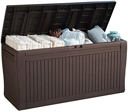 Koll Living Gartenbox mit 270 Liter Fassungsvermögen - wetterfester Stauraum, der Inhalt bleibt troc