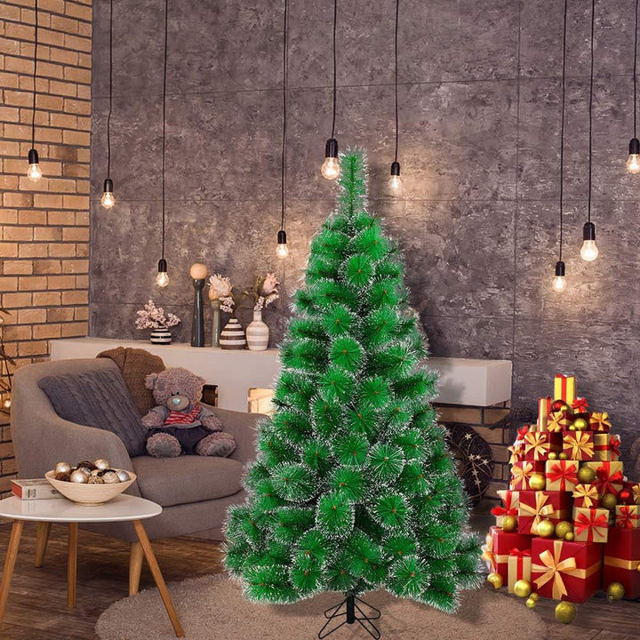 HENGMEI 120cm PVC Weihnachtsbaum Tannenbaum Christbaum Grün künstlicher mit Metallständer ca. 85 Spi