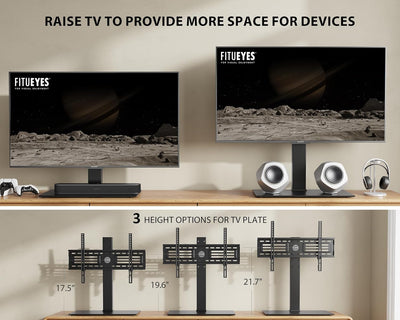 FITUEYES TV Standfuss TV Ständer für 40-75 Zoll LCD LED OLED Plasma Flach & Curved Fernseher bis zu