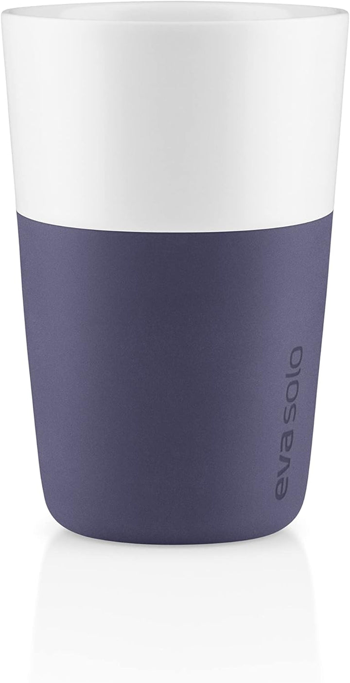 EVA SOLO | 2 Cafe Latte Becher | 360 ml | Gut zu halten durch Silikonbeschichtung | Spülmaschinenfes