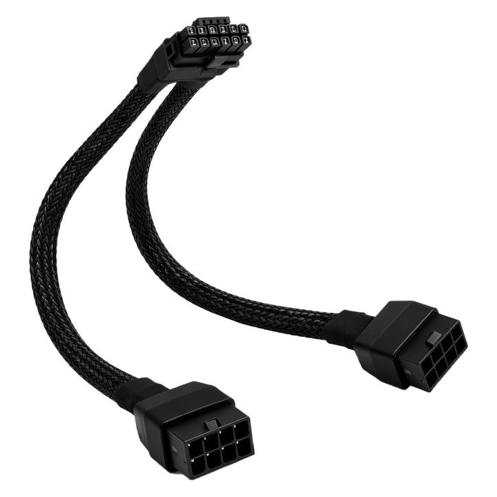30cm PCI-e 5.0 12VHPWR(12V-2x6) Adapterkabel, 16(12+4) Pin GPU Verlängerungskabel, PCIe 5.0 2x8 Pin