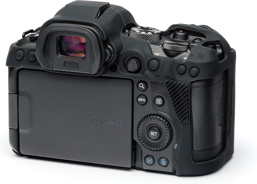 easyCover - Silikon Kameratasche - Schutz für Ihre Kamera - Canon R5/R6/R6 II - Schwarz