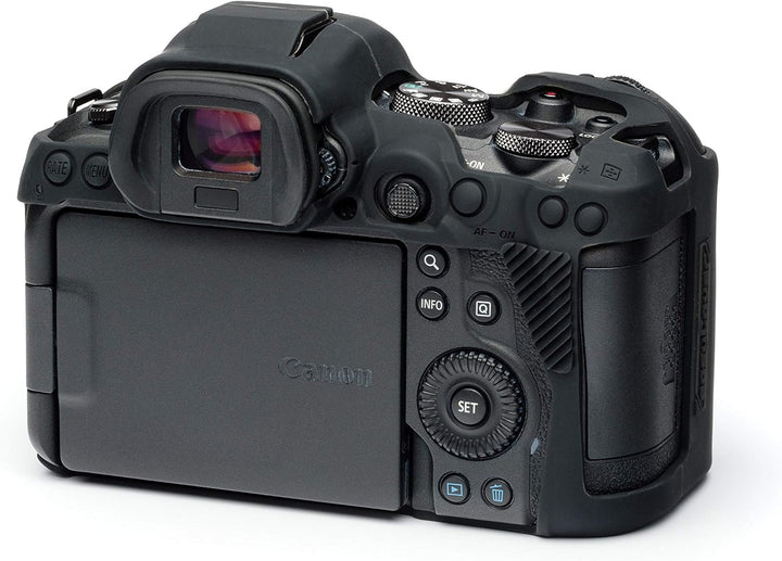 easyCover - Silikon Kameratasche - Schutz für Ihre Kamera - Canon R5/R6/R6 II - Schwarz